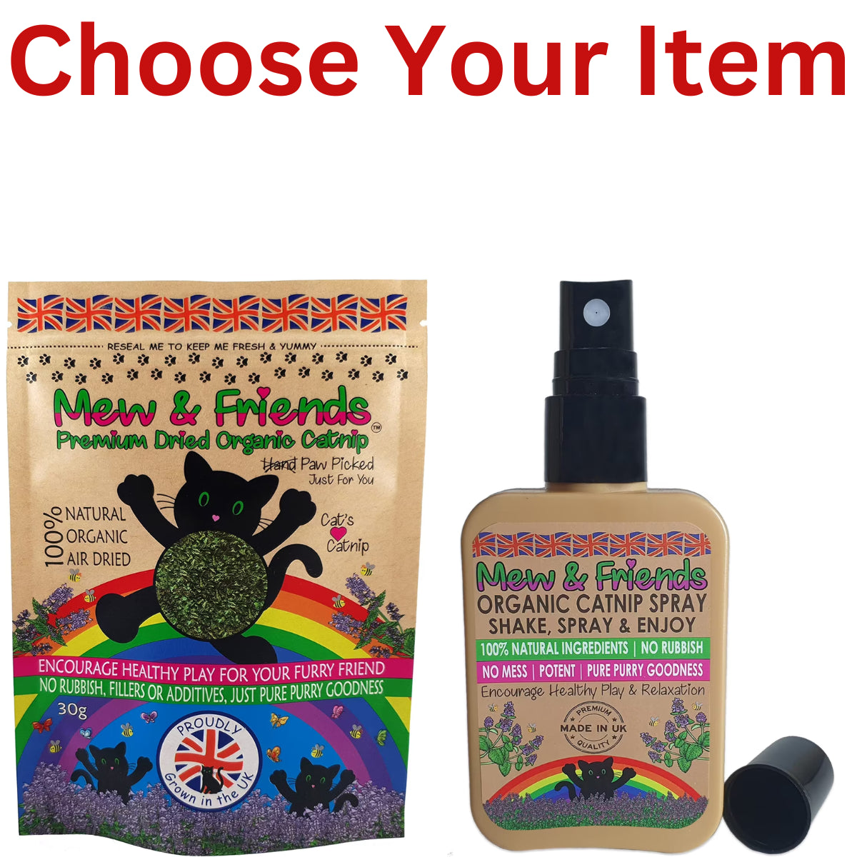 Mew & Friends Catnip Premium Organic 100% Natural Dried Catnip Spray UK GROWN
