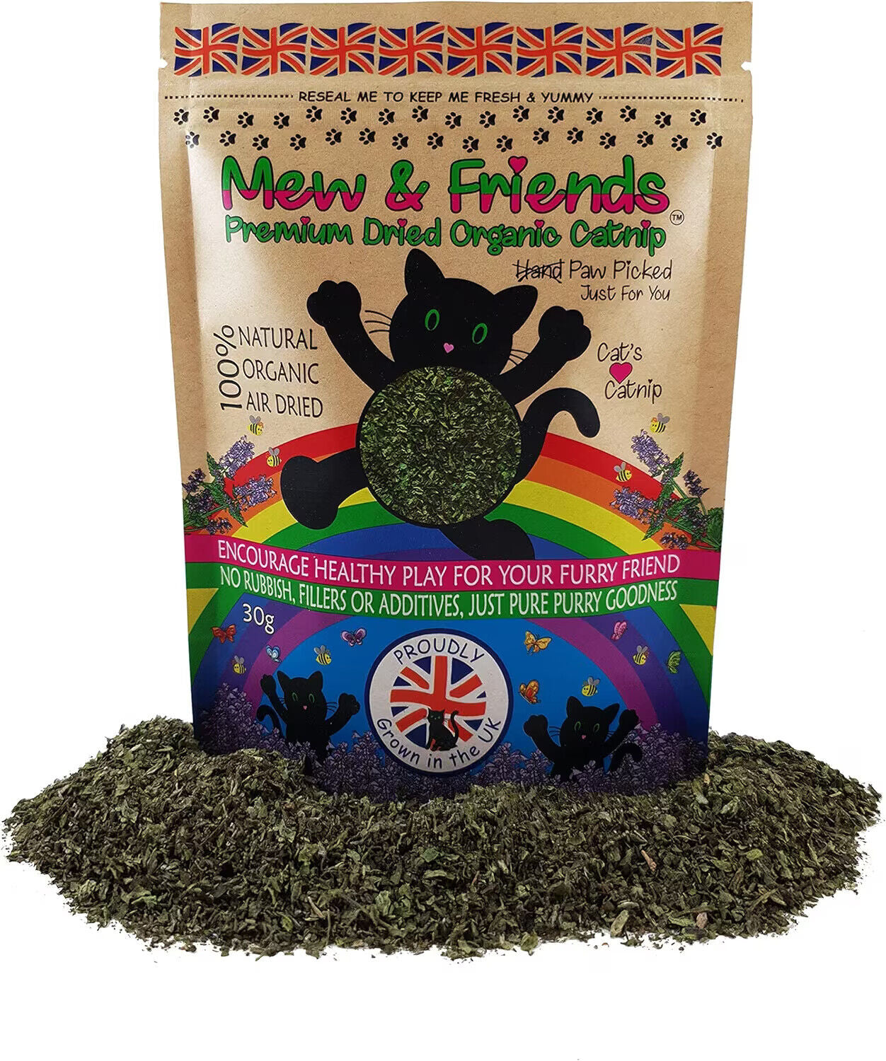 Mew & Friends Catnip Premium Organic 100% Natural Dried Catnip Spray UK GROWN